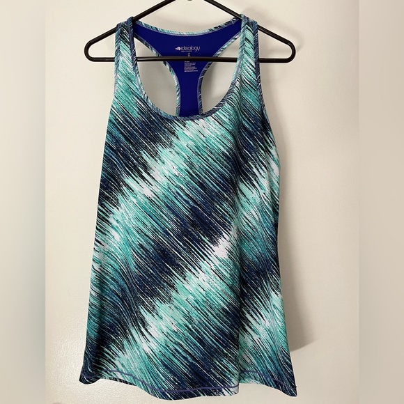 Ideology Teal and Navy Tank Top - Picture 1 of 5